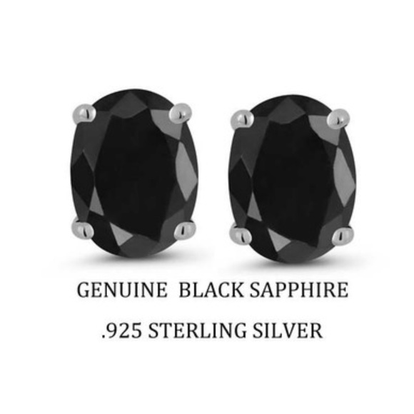 Fine Jewelry Jewelry - Lovely .925 Sterling Genuine Oval Sapphire studs